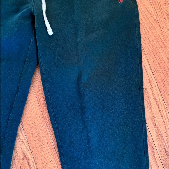 POLO RALPH LAUREN RL Athletic Fleece Sweatpants/Joggers Green Orange Pony - Picture 3 of 12
